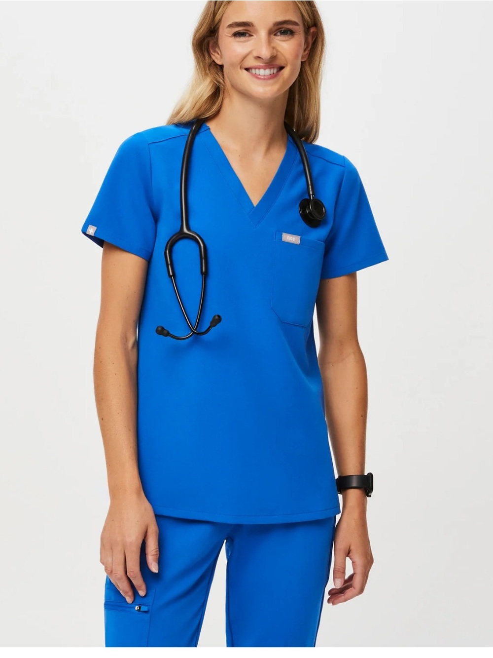 Figs Royal Blue Scrub Set Xsmall